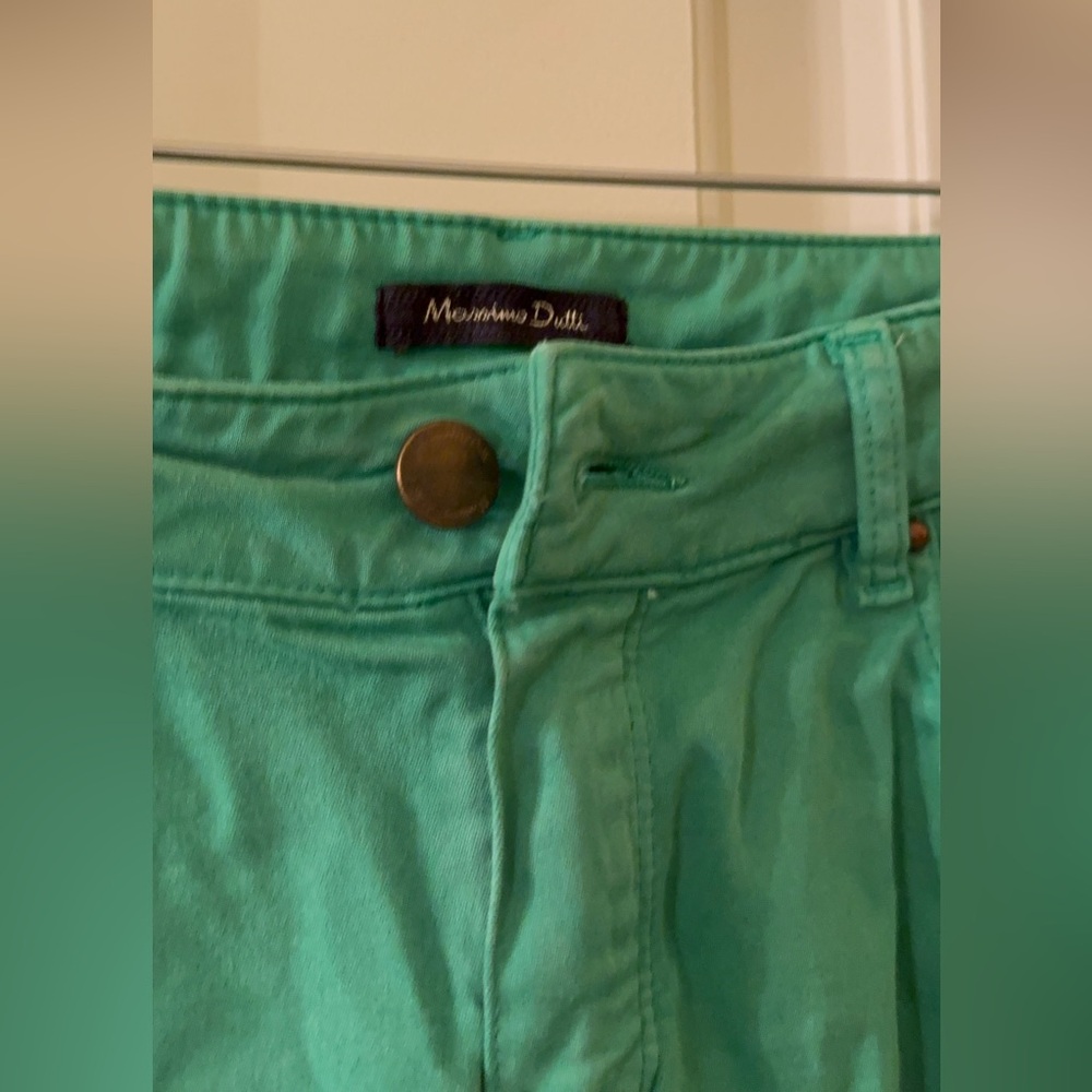 Massimo Dutti Women's Green 5-Pocket Type Skinny Fit Denim Jeans Size 2 - Picture 4 of 8
